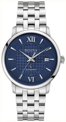 Bulova Men's Hudson (39mm) Blue Dial / Stainless Steel Bracelet 96B447