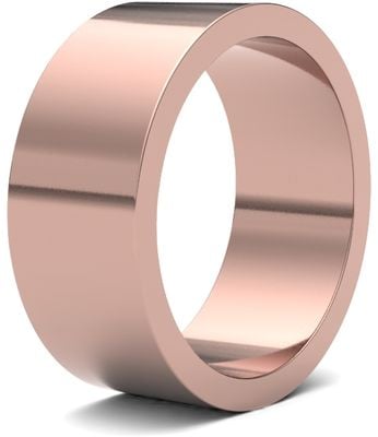 James Moore Wedding Rings | 9ct Rose Gold | 8mm | Light | Flat | AG_8GLF-9R