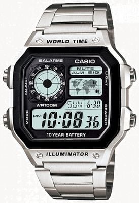 Casio Digital Multifunction World Timer Quartz AE-1200WHD-1AVEF