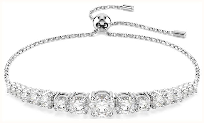 Swarovski Matrix Bracelet, Gradient of Round Cuts, White, Rhodium Plated 5690677