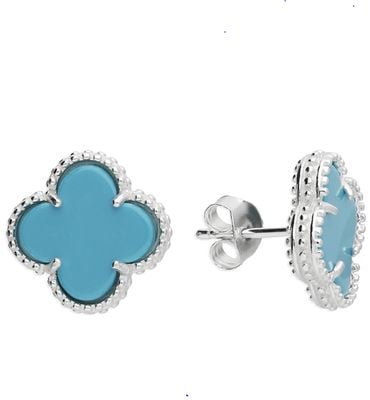 CME Leicester Limited Sterling Silver Turquoise Stud Earrings H6403/T