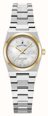 Jacques Du Manoir Horizon Three-Hand Quartz (25mm) Mother-of-Pearl Dial / Stainless Steel Bracelet JWL05603