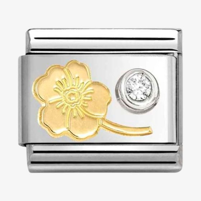 Nomination Classic Forget-Me-Knot Cubic Zirconia Charm 630301/04