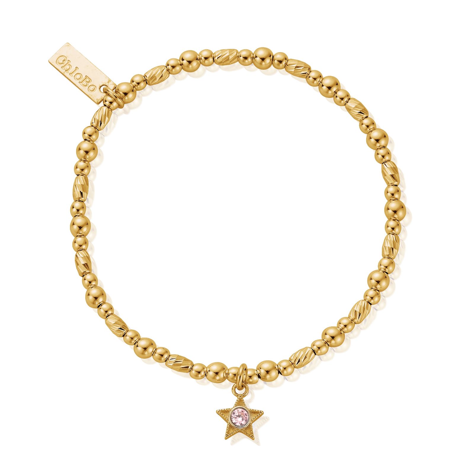 ChloBo GBBCB3499 October Birthstone Bracelet - 18ct Gold Jewellery