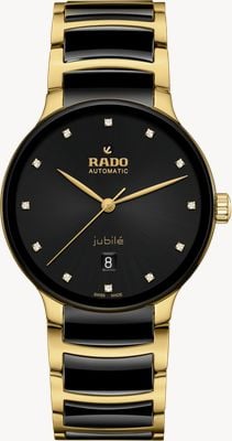 RADO Centrix Automatic Diamonds (39.5mm) Black Dial / Black High-Tech Ceramic & Gold PVD Stainless Steel R30008742