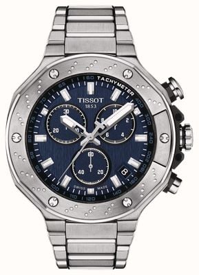 Tissot Men's T-Race Chronograph | Blue Dial | Stainless Steel Bracelet T1414171104100