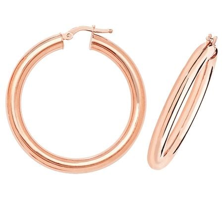 Treasure House ER1004R-30 9k Rose Gold Hoop Earrings 30 mm Jewellery