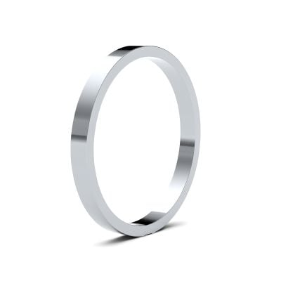 James Moore Wedding Ring  | 2mm | Light | Size Flat | AG_2LLF-9W AG_2LLF-9W