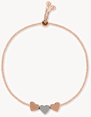 Radley Jewellery Love Letters | Rose Gold Plated Bracelet | Rose & Silver Hearts RYJ3096S-CARD