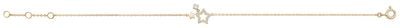 Treasure House Women's 9ct Yellow Gold 7.25 Inches Cubic Zirconia Star Bracelet BR601