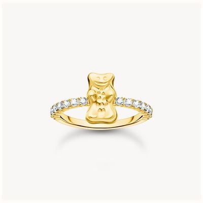 Thomas Sabo Gold-Plated Ring With HARIBO Goldbear And Zirconia TR2504-414-14-54