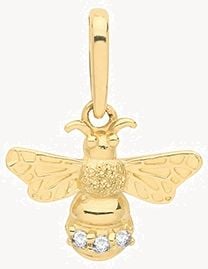 Treasure House 9ct Yellow Gold  Small Cubic Zirconia Bee Pendant Only PN1127