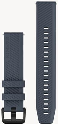 Garmin Quick Release Strap (20mm) Granite Blue Silicone / Black Stainless Steel Hardware - Strap Only 010-13076-01