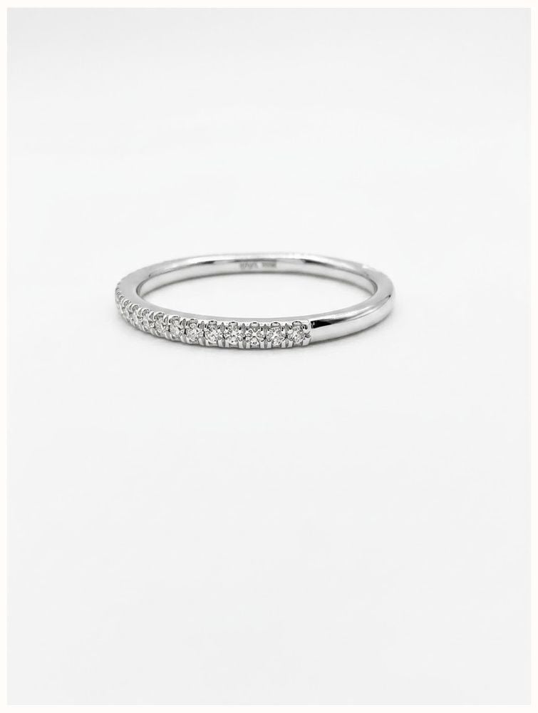 0.15ct Round Brilliant Natural Diamond Platinum Half Eternity Ring SR3687 - alternate view 2