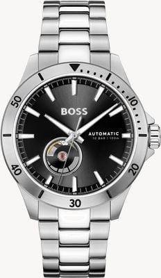 BOSS Men's Troper Automatic (42mm) Black Dial / Stainless Steel Bracelet Exdisplay 1514202-Exdisplay
