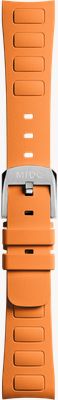 MIDO Multifort TV Orange Rubber Strap - Stainless Steel Pin Buckle M603018730