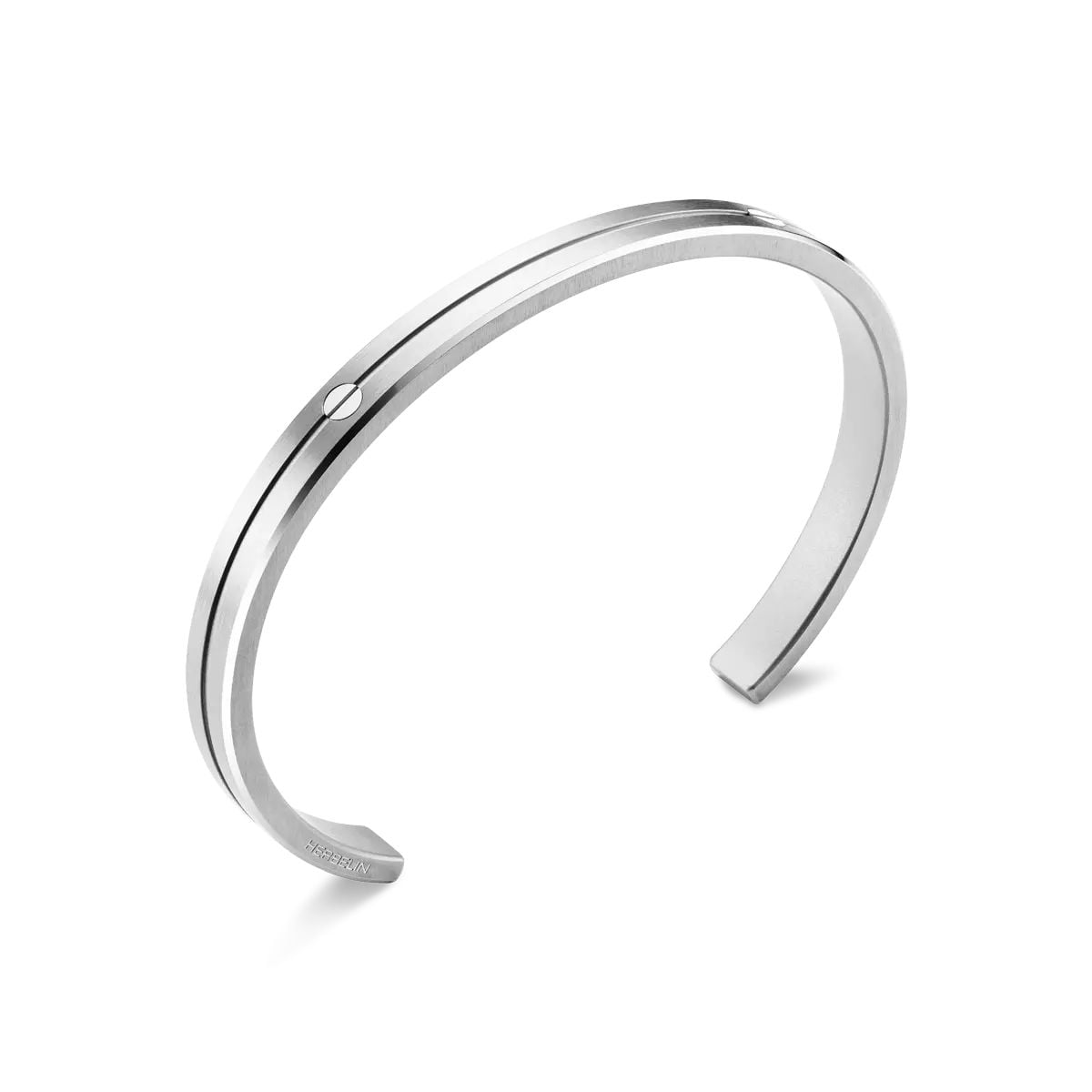 Herbelin JN7AB Newport Bangle - Brushed And Polished Jewellery