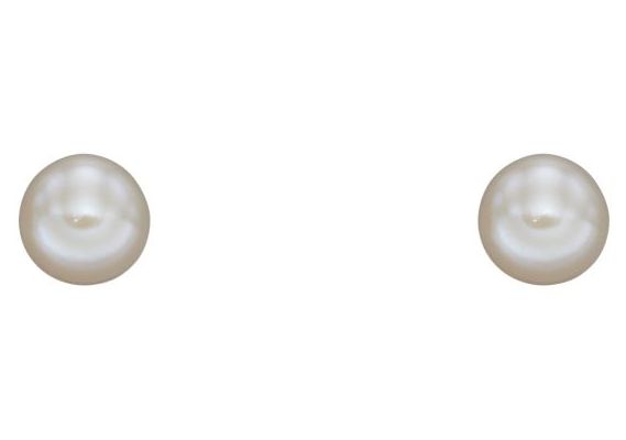 Elements Gold GE2373W 9ct Y/g 7mm Freshwater Pearl Earrings Jewellery