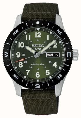 Seiko 5 Sports Field In Fatigue Green (41mm) Green Sunray Dial / Dark-Green Nylon Strap HDB008K1