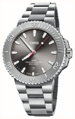 ORIS Aquis Date Relief Automatic (43.5mm) Grey Sunray Dial / Stainless Steel Bracelet 01 733 7789 4153-07 8 23 04PEB
