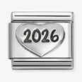 Nomination Classic 2026 Heart Sterling Silver Charm 330101/97