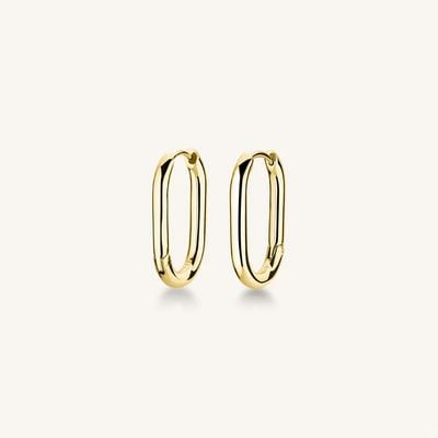 Rosefield Jewellery Small Oval Gold Plated Stainless Steel Hoops Watch JEOSG-J569
