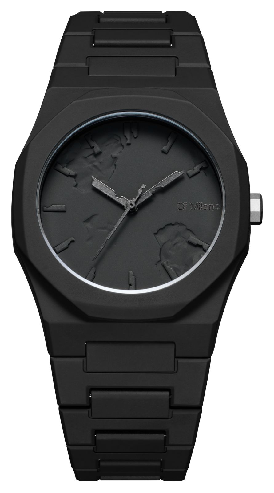 D1 Milano PCBJ39 Polycarbon Crushed (40.5mm) Broken Black Watch