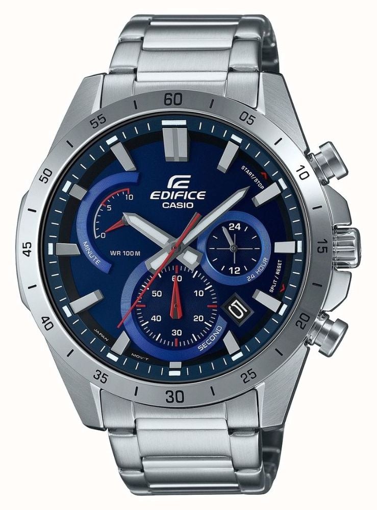 Casio Edifice Stainless Steel Blue Dial Watch EFR 573D 2AVUEF