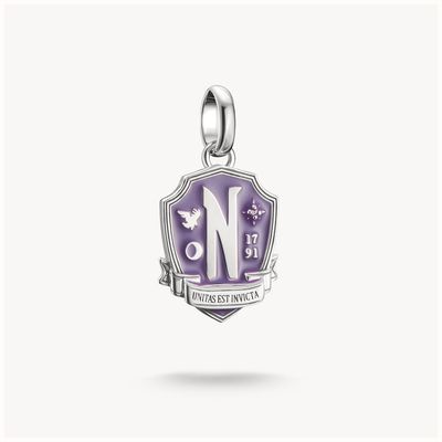 Thomas Sabo Silver Charm Pendant Nevermore Wednesday Enamel Connect CC1316-691-13