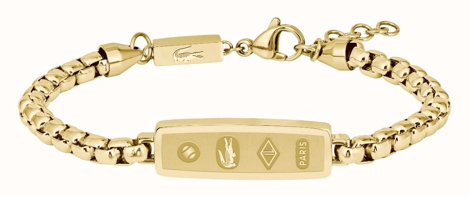 Lacoste District Mens Gold Tone stainless Steel Bracelet 2040539
