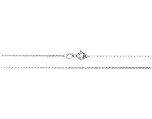 James Moore TH CH481W/16 9ct 16inch White Gold Box Chain Jewellery