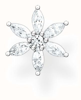 Thomas Sabo Sterling Silver Single Flower Stud Earring H2196-051-14