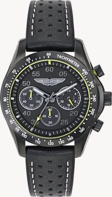 Aston Martin Thrill SGT W Quartz Chronograph (42mm) Black Dial / Black Silicone Strap MTRS1F502