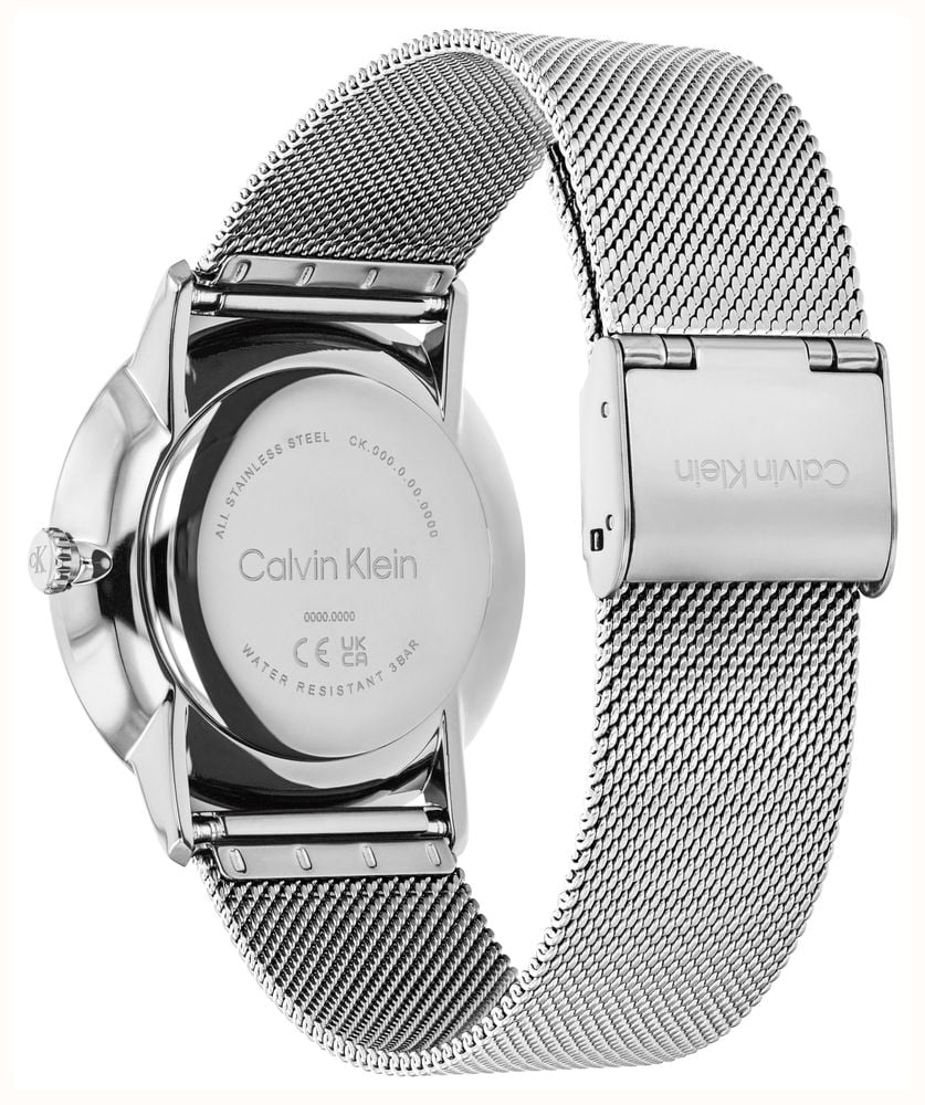Calvin Klein Exceptional Quartz (37mm) Black CK Dial / Stainless Steel Mesh Bracelet 25200604 - alternate view 3