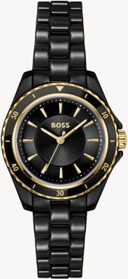 BOSS SAGE AQUA Three-Hand Quartz (30mm) Black Dial / Black Ceramic Bracelet 1502851