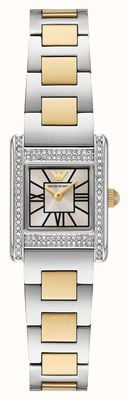 Emporio Armani Two-Hand Crystal Quartz (20mm) Silver Dial / Two-Tone Stainless Steel Bracelet AR11704