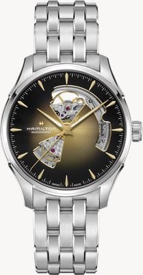 Hamilton Jazzmaster Open-Heart Automatic (40mm) Gold Gradient Dial / Stainless Steel Bracelet H32675101