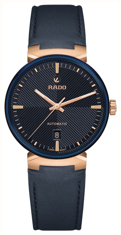 RADO Florence Automatic 39mm Embossed Blue Dial Blue Leather Strap R48905205