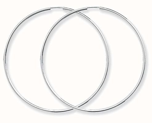 Sterling Silver 50mm Sleeper Hoop Earrings G5537