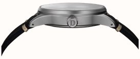 Damasko DF10 Three-Hand Automatic (39mm) Black Dial / 'Vintage' Black Leather Strap Watch DF10-AUTO BLACK - alternate view 2