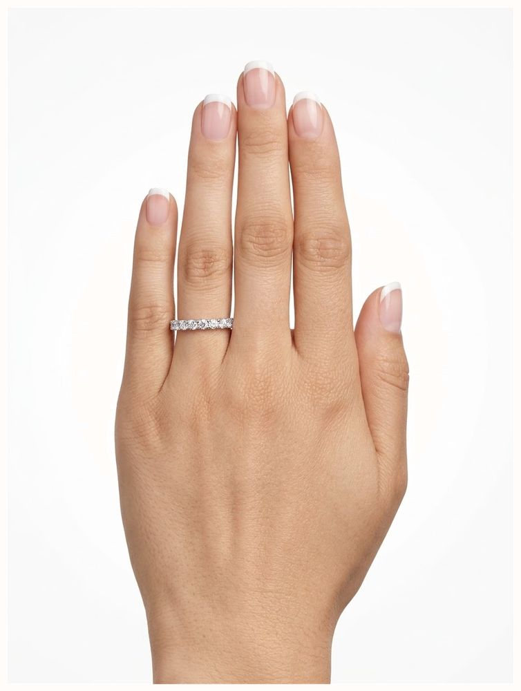 1ct Round Brilliant Cut Natural Diamonds 18ct White Gold Pavé Ring C29001E881 - alternate view 4