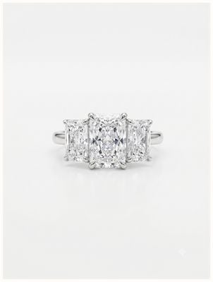 Platinum Lab Grown Trilogy Ring Dvs1 J12308