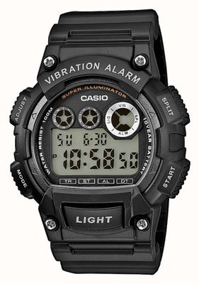 Casio Men's Black Resin Strap Vibration Alarm Watch W-735H-1AVEF