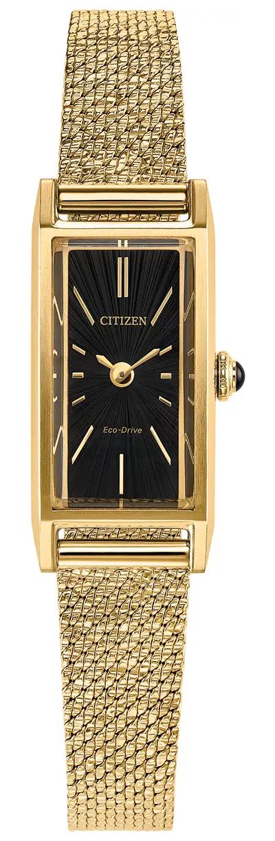 Citizen EG7128-59E Eco-Drive Fio (14x30mm) Black Dial / Gold Watch