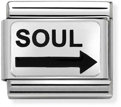 Nomination Classic OXIDIZED PLATES In Steel Enamel And 925 Silver SOUL Arrow (Soul Mates) Charm 330208/22