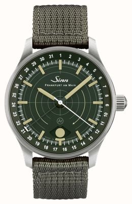Sinn 308 Hunting Watch (40mm) Dark Green Dial / Olive-Grey Textile Strap 308.010 TEXTILE
