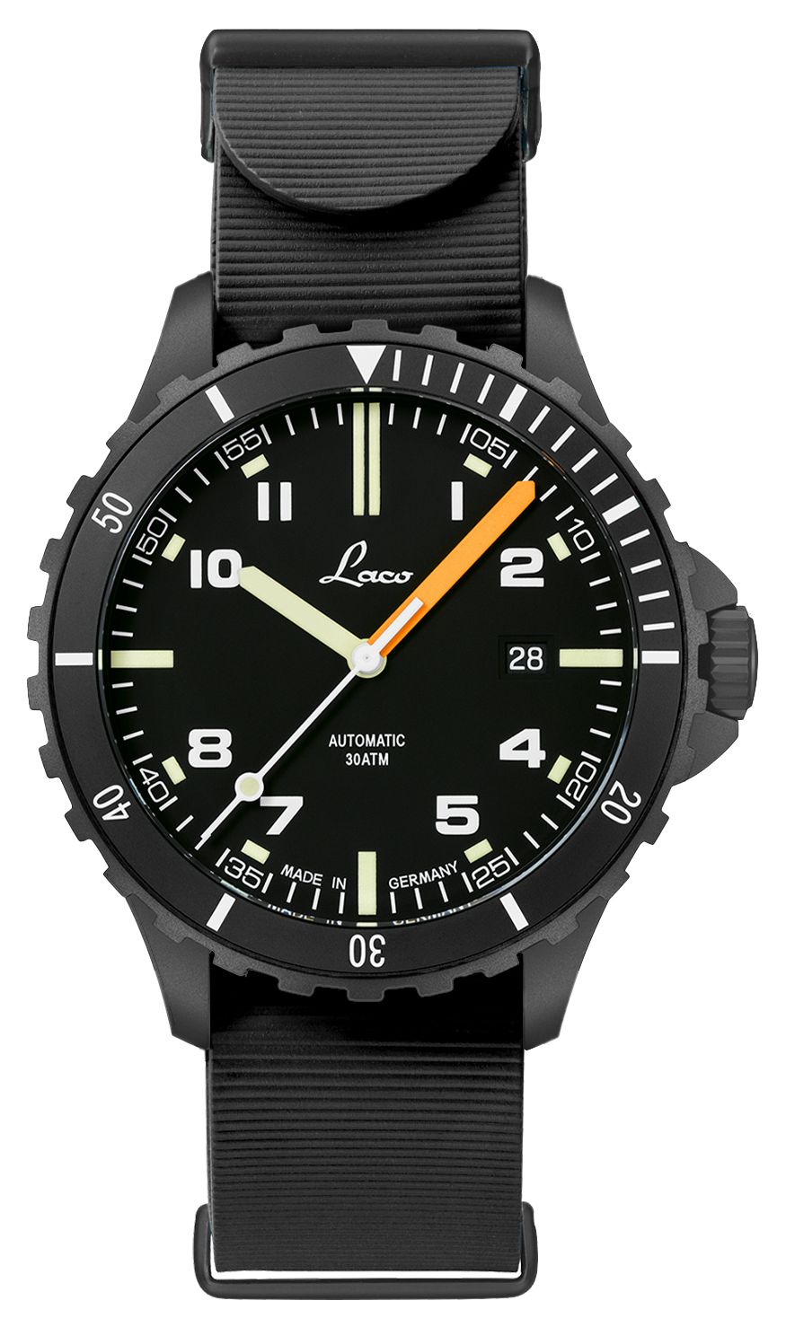 Laco 862131.03 Himalaya Automatic (39mm) Black Dial / Black Watch