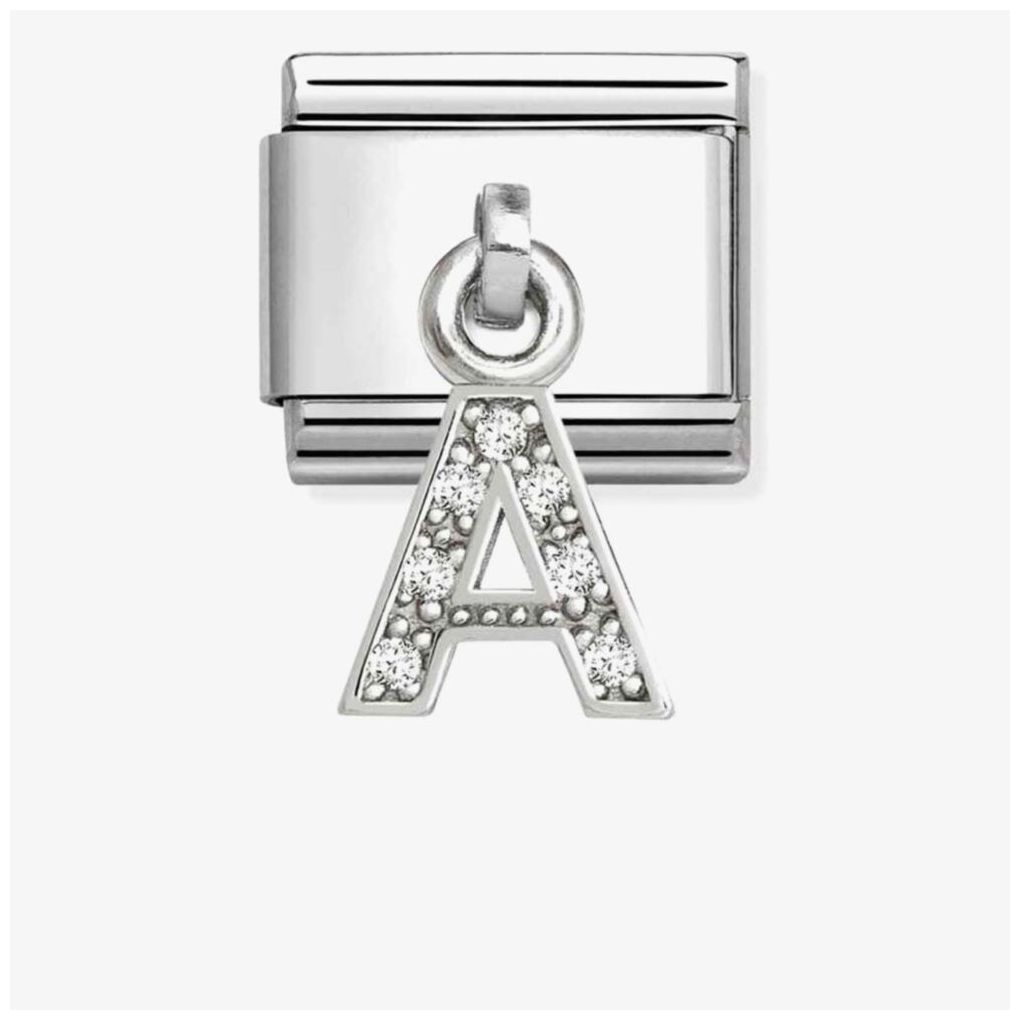 Nomination 331818/01 Classic Silver Letter A Zirconia Jewellery