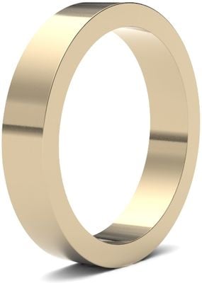 James Moore Wedding Rings | 9ct Yellow Gold | 4mm | Heavy | Flat | AG_4LHF-9Y
