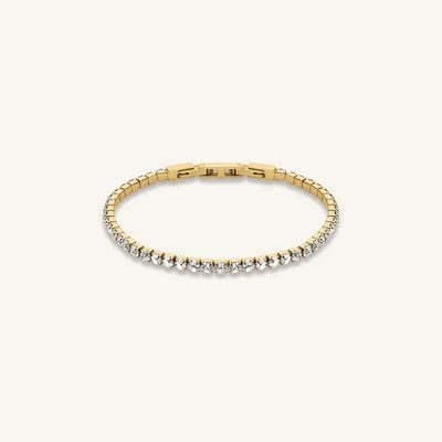 Rosefield Jewellery Gold Plated White Tennis Bracelet JBTWG-J1035